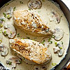 طريقة عمل دجاج بالطحينة و الفطر