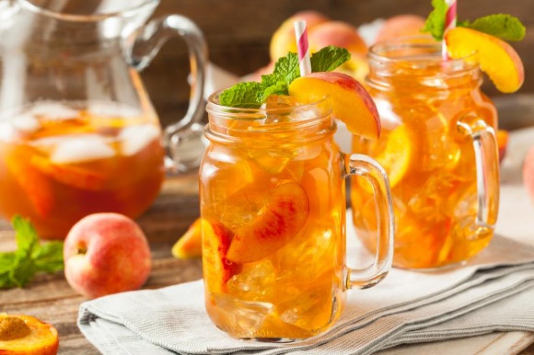 عصير الخوخ والنعنع