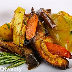 طريقة عمل سلطة الباذنجان مع الفلفل الحلو