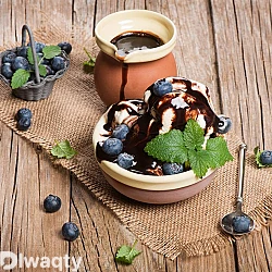 طريقة عمل آيس كريم الفانيليا مع بيوريه البلوبيري