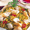 طاجن الأرز البسمتي مع فيليه السمك