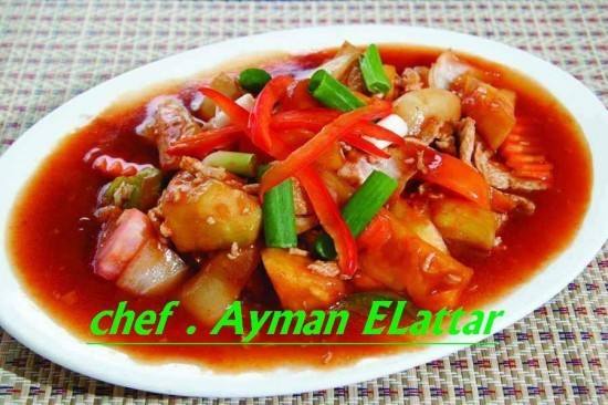 دجاج سويت اند ساور صوص للشيف أيمن العطار