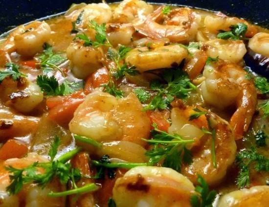 طريقة عمل الجمبري بصوص الكاري