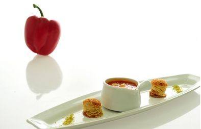 طريقة عمل حساء الفلفل والباذنجان