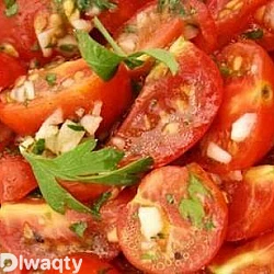 طماطم بالثوم والبقدونس