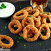 حلقات البصل المقلية
