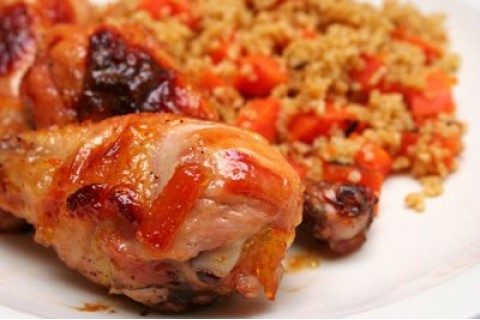 طاجن دجاج بالفريك
