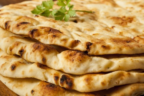 خبز النان الهندى بالثوم