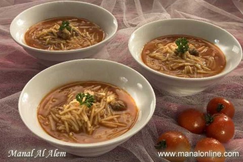 شوربة الشعيرية بالطماطم