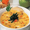 طريقة عمل شوربة الدجاج والكاري الأصفر
