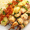 شيش طاووق مع الرز 