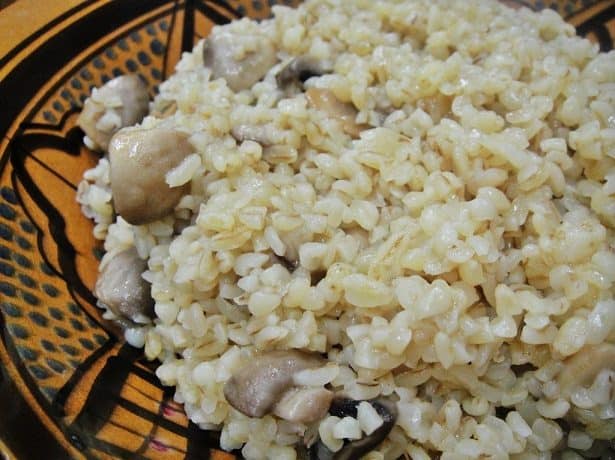 برغل بالفطر على الطريقة العراقية
