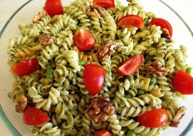 مكرونة بالزعتر الأخضر