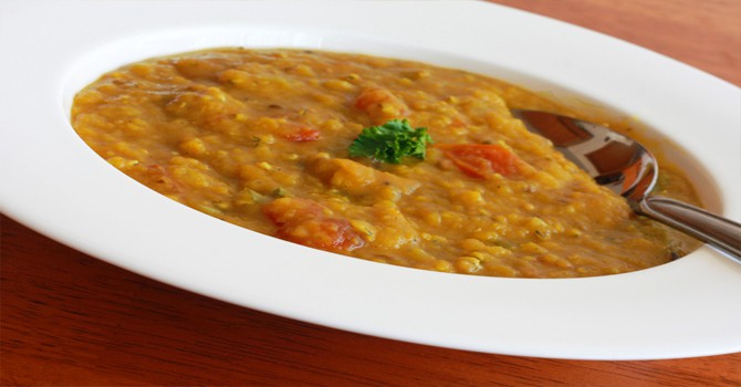 شوربة العدس علي الطريقة الهندية