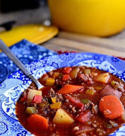 شوربة اللحم بالخضار
