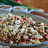 سلطة العدس والأرز البنى 
