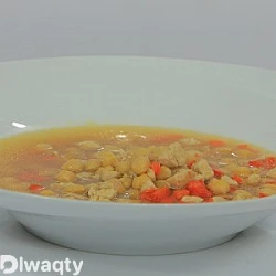 طريقة عمل شوربة حمص بالفلفل الأحمر
