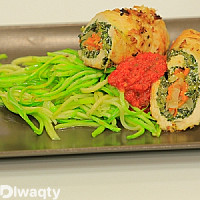 طريقة عمل نودلز الكوسة