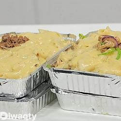 طريقة عمل صينية مكرونة بالبشاميل