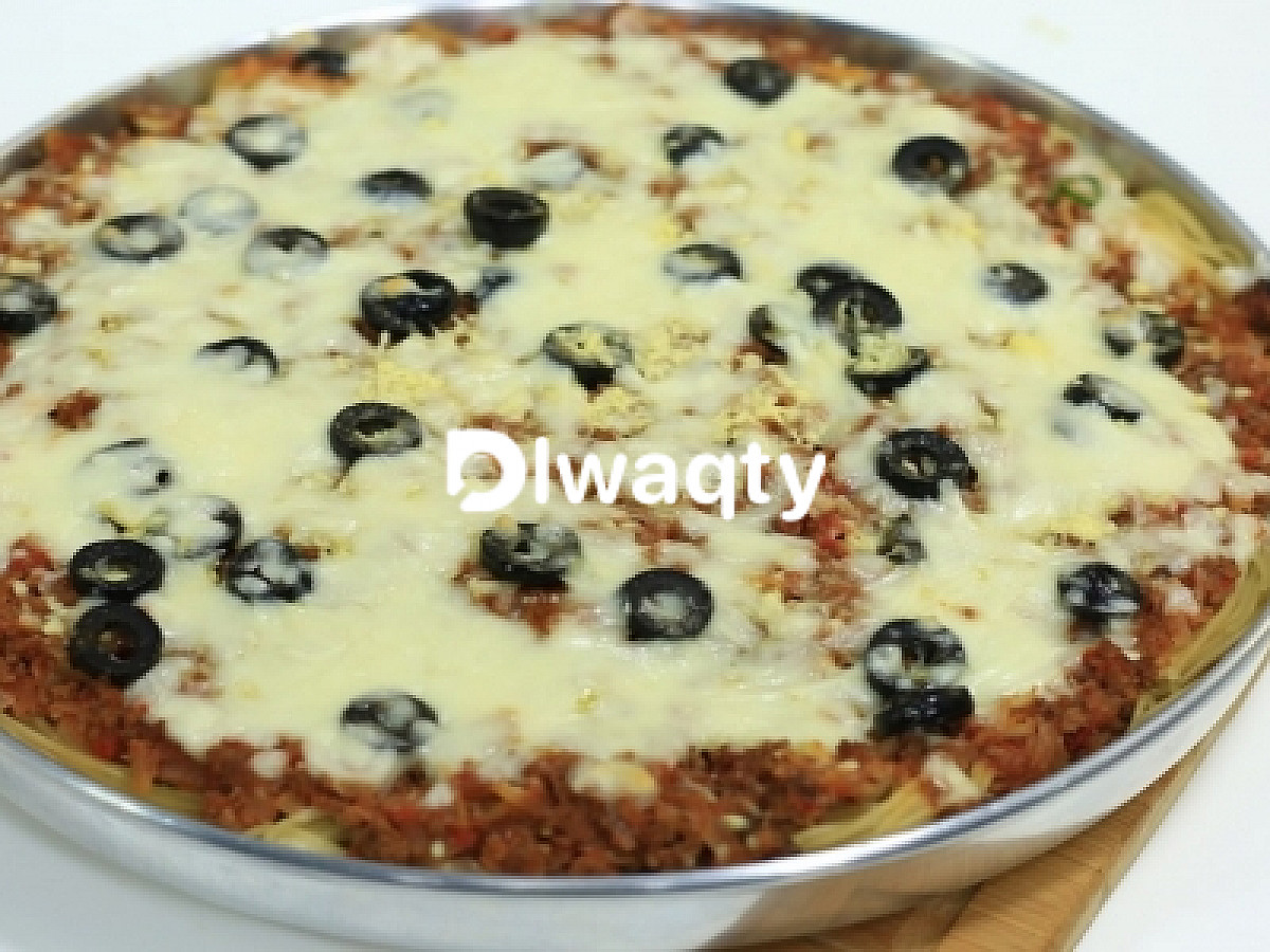 طريقة عمل بيتزا المكرونة