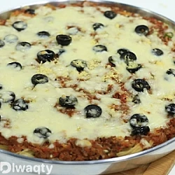 طريقة عمل بيتزا المكرونة