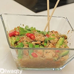 طريقة عمل سلطة نودلز الجمبري