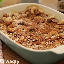 حلى أم علي بالبسكويت بالفيديو