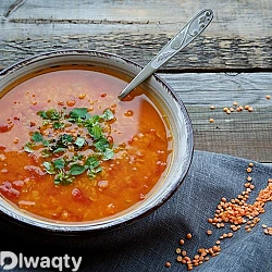 طريقة عمل شوربة العدس مع الذرة