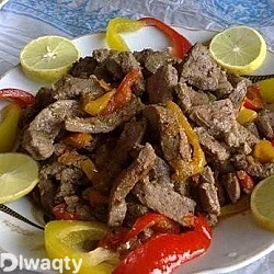 طريقة عمل كبده الضأن بالخضروات 