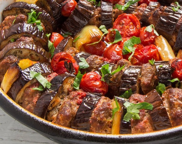 طريقة عمل كباب باذنجان بالفرن
