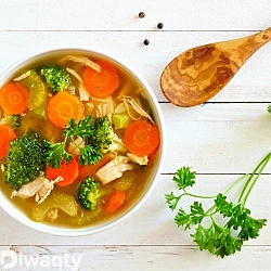 شوربة كريمة الدجاج كيتو