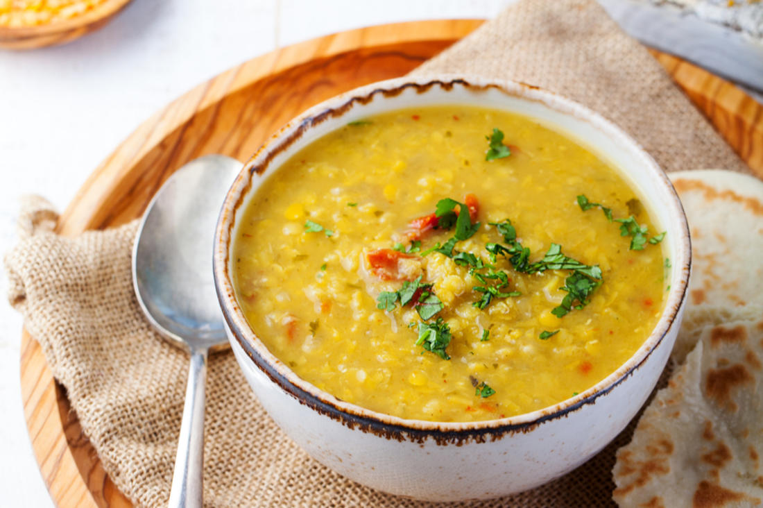 شوربه العدس بالخضار