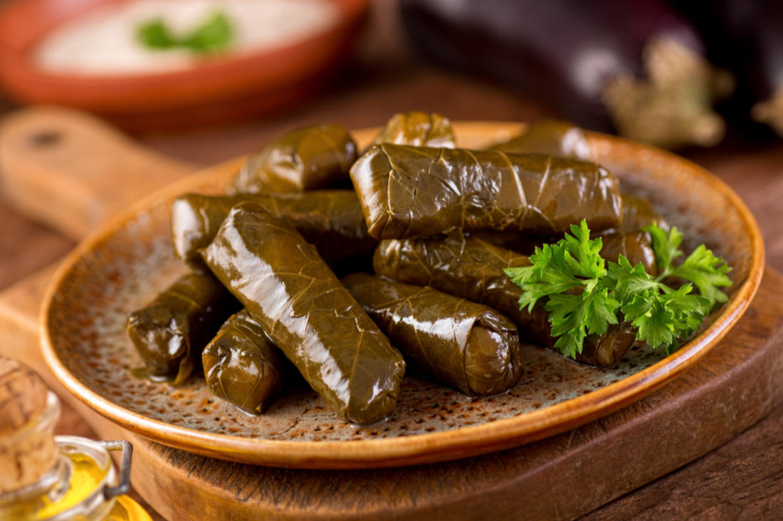 ورق عنب بزيت الزيتون