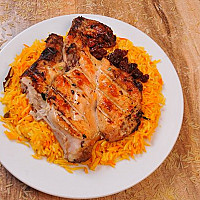 فرخة مشوية مع ارز بسمتى