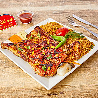 فرخة مشوية مع ارز كبسة 