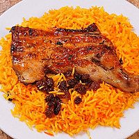 ربع فرخة مشوية مع ارز  بسمتى