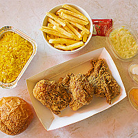 3 قطع بروستد مع أرز