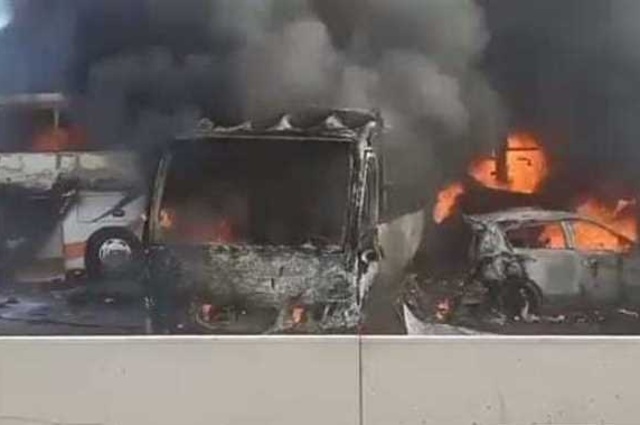 حادث ضخم على طريق مصر اسكندرية الصحراوي