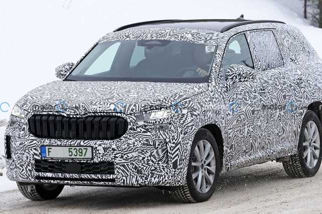 صور تجسسية تكشف عن تفاصيل شكل الجيل القادم من سكودا كودياك