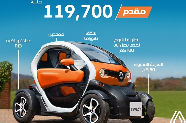 زيادة مقدم رينو تويزي الكهربائية في مصر