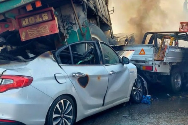 ضبط سائق النقل الذي تسبب في حادث الدائري الأوسطي المروع