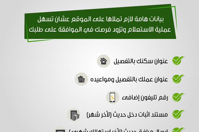 الاحلال تطالب المشاركين بتفصيل عناوين العمل والمنزل في طلباتهم