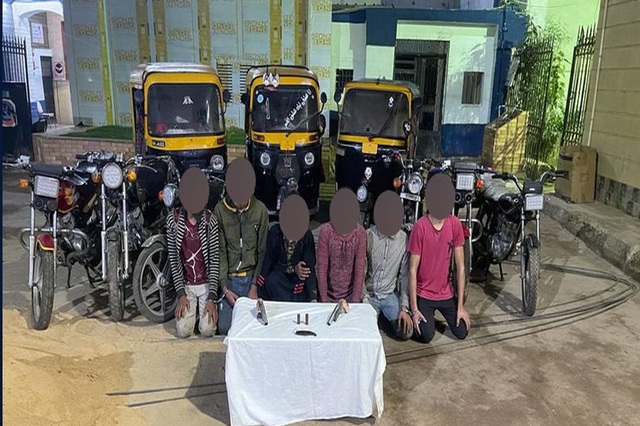 سقوط عصابة لسرقة الدراجات النارية والتكاتك بمصر 