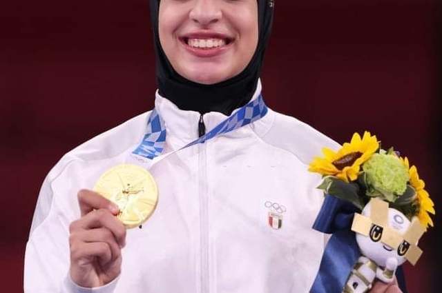 لاستقبال بطلة الأولمبياد .. سفلتة الشارع الذي تسكن فيه فريال أشرف