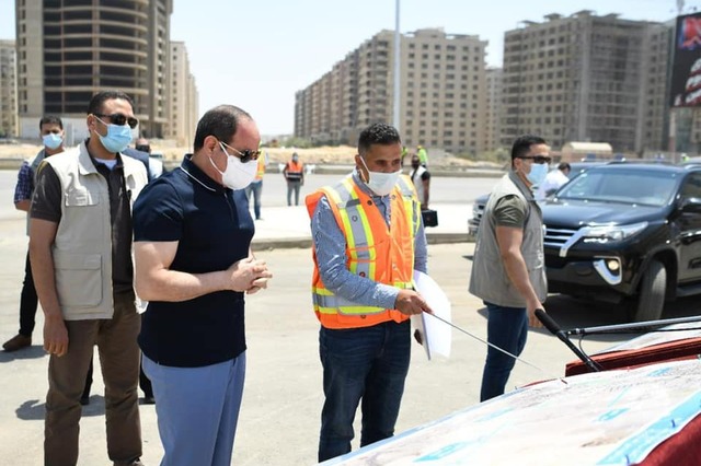 زيارة جديدة من السيسي للطريق الدائري