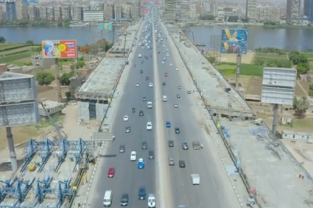 أحدث مراحل توسعة كوبري المنيب على الدائري