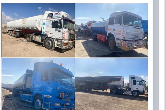 ضبط 4 سيارات نقل تسرق مواد بترولية في مصر