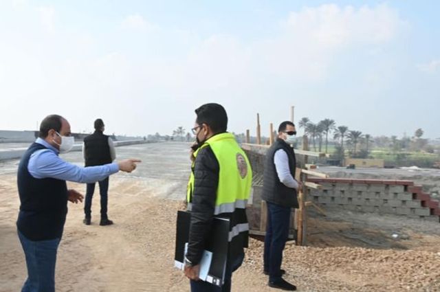 زيارة من السيسي للطريق الدائري الاوسطي