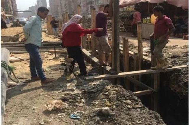 بدء أعمال تطوير شارع أحمد عرابي بشبرا الخيمة 