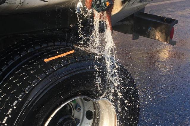 تسرب مواد بترولية يوقف الطريق الدائري 